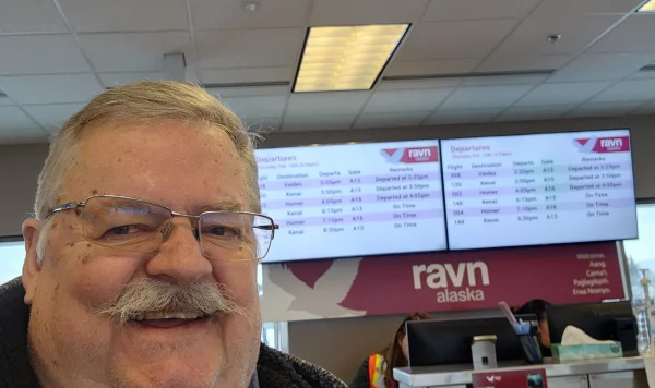 My next adventure. A puddle jump to Kenai via Ravn Airlines where I meet up with my old ravin crazy friend Steve Bloom, KL7SB. He's the owner of the famous contest station KL7RA.